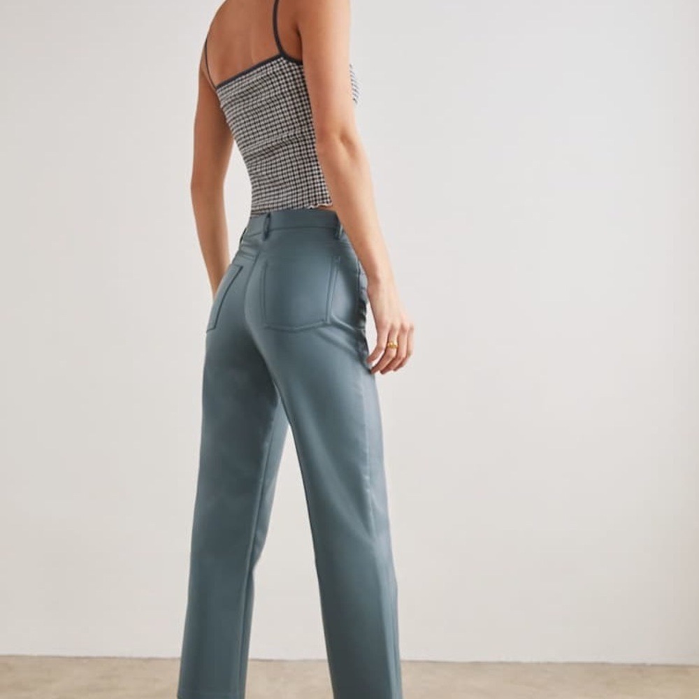 Aritzia Wilfred Melina Vegan Leather Pants – Blue Slate – Size 4 – SOLD OUT